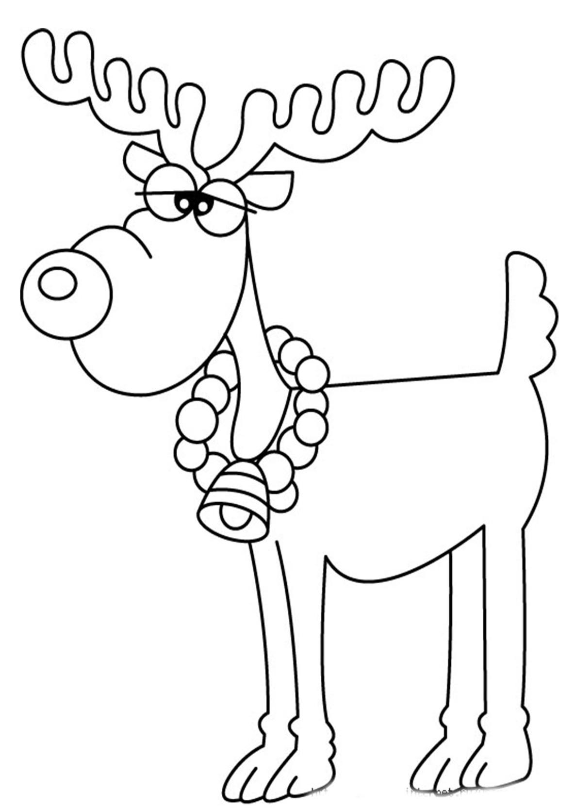 Рождественский олень раскраски