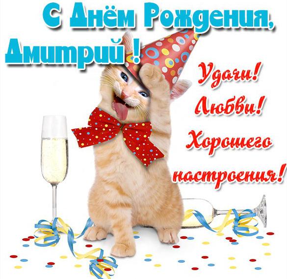 Прикольная картинка с днем рождения для Дмитрия