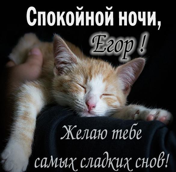 Картинка спокойной ночи Егор