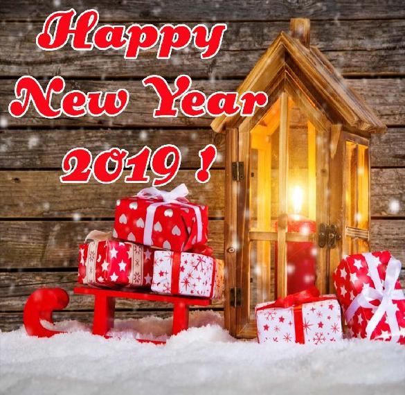 Открытка happy new year 2019