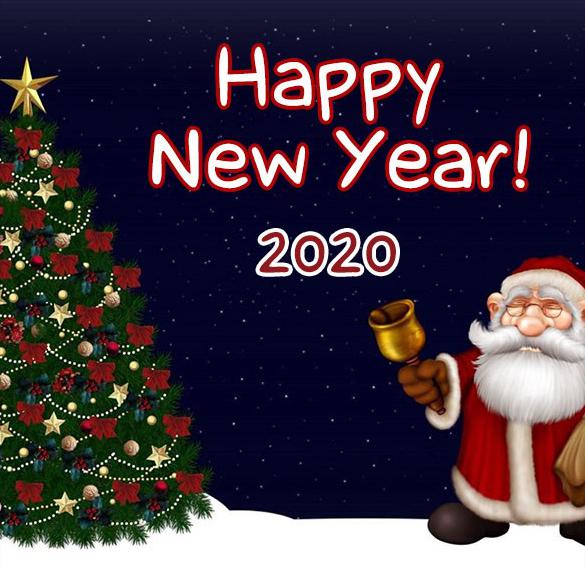 Открытка happy new year 2020
