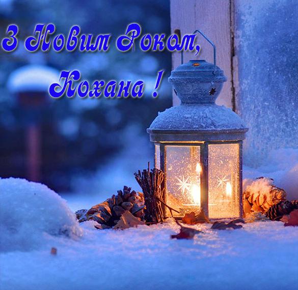 Поздравление с Новым Годом любимая на украинском языке в открытке